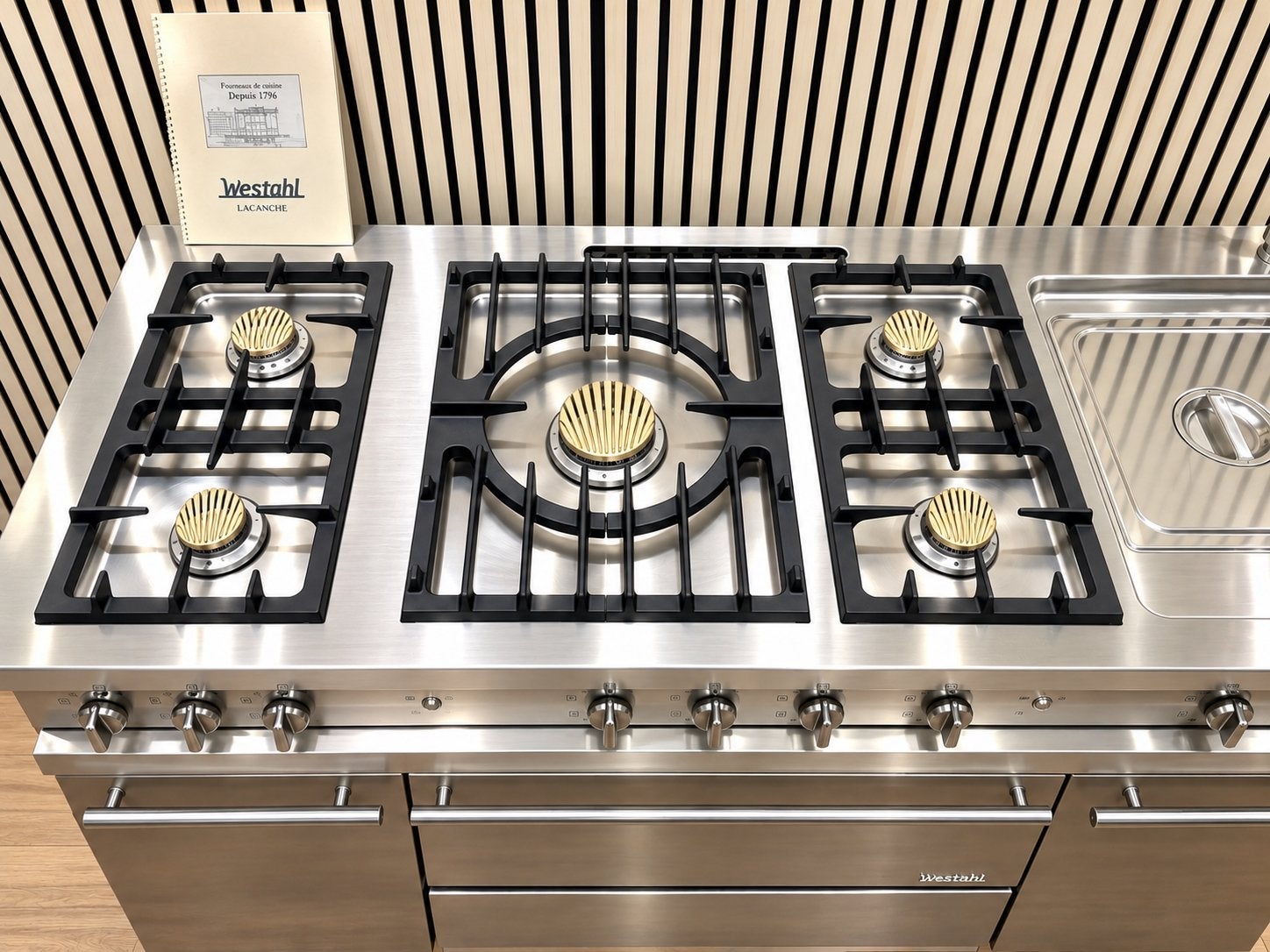 Luxe Lacanche Westahl Fornuis met multicooker GASOVEN 150 cm, Witgoed en Apparatuur, Fornello Esperta, Grill, Ophalen of Verzenden