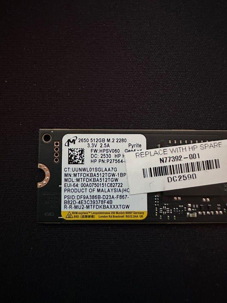 Micron 2650 - 512 GB NVMe M.2 SSD - PCIe Gen4 x4 (m2448472950