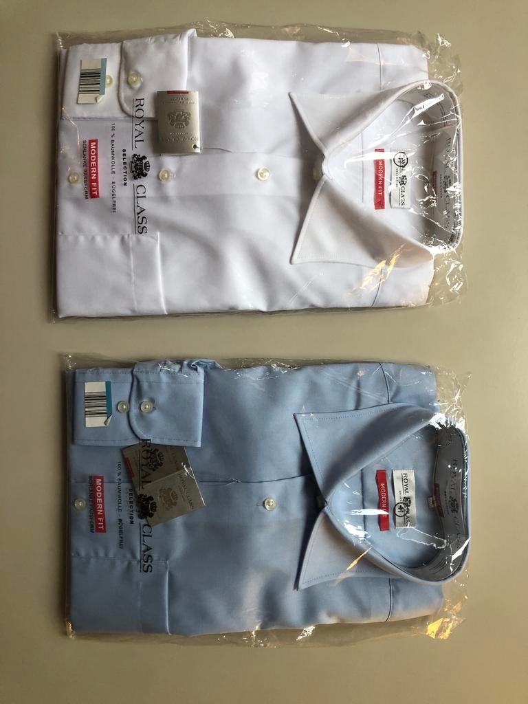 Katoenen overhemden heren, Kleding | Heren, Ophalen of Verzenden, Nieuw, Halswijdte 41/42 (L)