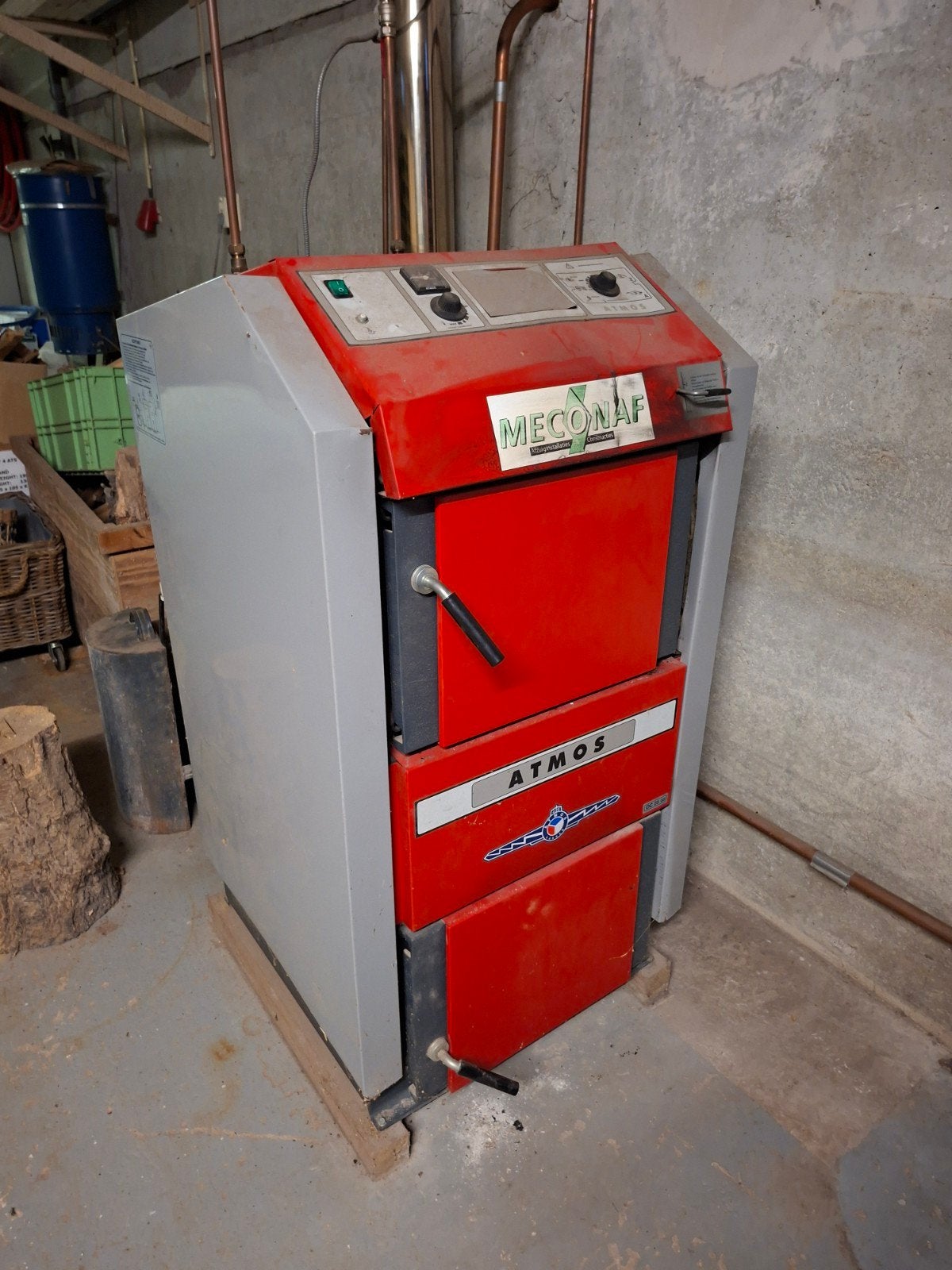 Atmos DC25GS houtvergasser 25kW, Huis en Inrichting, Kachels, Ophalen, Houtkachel, Zo goed als nieuw, Vrijstaand