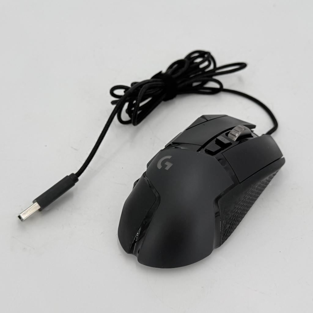 Logitech G502 HERO - Bedrade Gaming Muis - 25.600 DPI - Rech, Computers en Software, Muizen, Logitech, Zo goed als nieuw, Support@logitech.com
