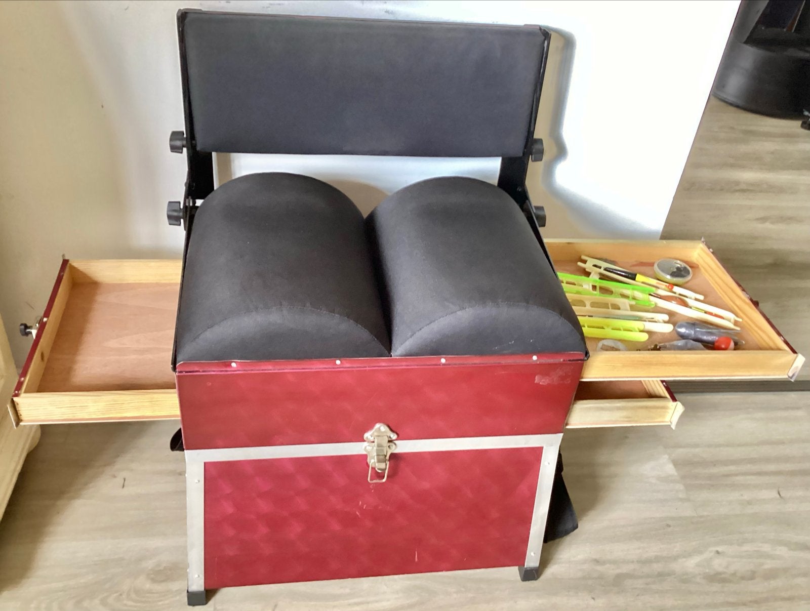 X2 LUXE VISKOFFER MET STOEL MET VERSTELBARE LEUNING, Ophalen of Verzenden, Gebruikt, Koffer of Tas