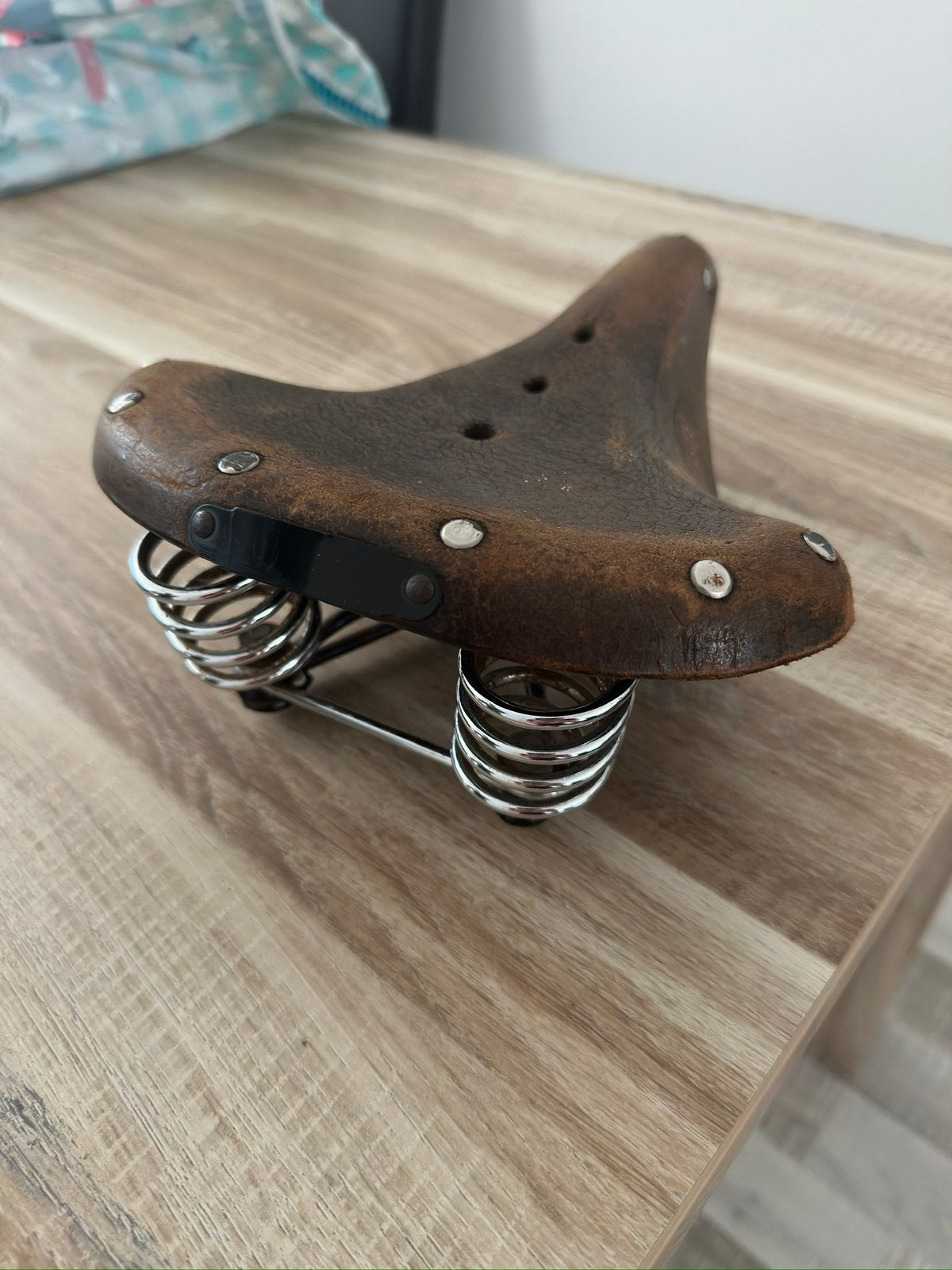 Brooks Leren Fietszadel - Vintage Bruin, Fietsen en Brommers, Gebruikt, Leer, Ophalen of Verzenden, Zadel