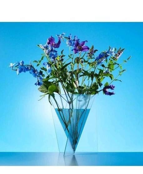 Glazen design vaas van Mart van Schijndel, Huis en Inrichting, Ophalen, Overige kleuren, Glas, Minder dan 50 cm