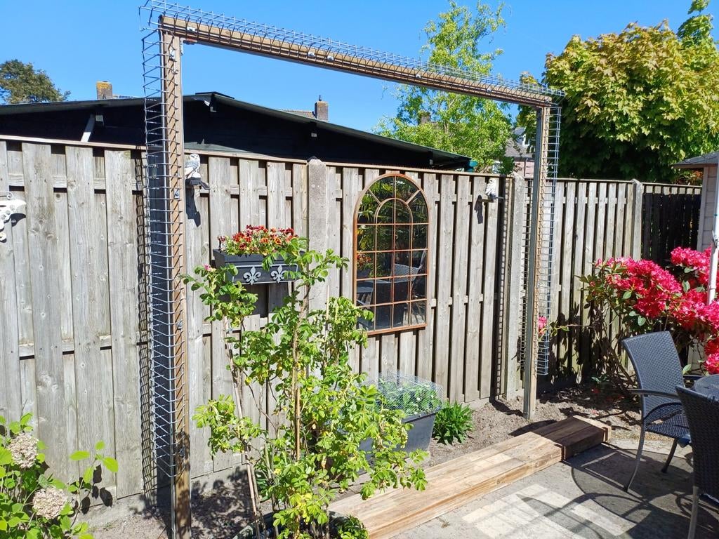 Pergola , zeer degelijke en uitneembaar , alles verzinkt ., Ophalen of Verzenden, Hout, Minder dan 3 meter, 1 tot 2 meter