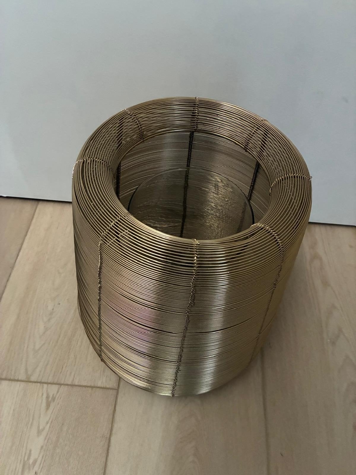 Gouden kaarsenstandaard- 40 cm hoog, Gebruikt, Ophalen of Verzenden, Goud, Metaal