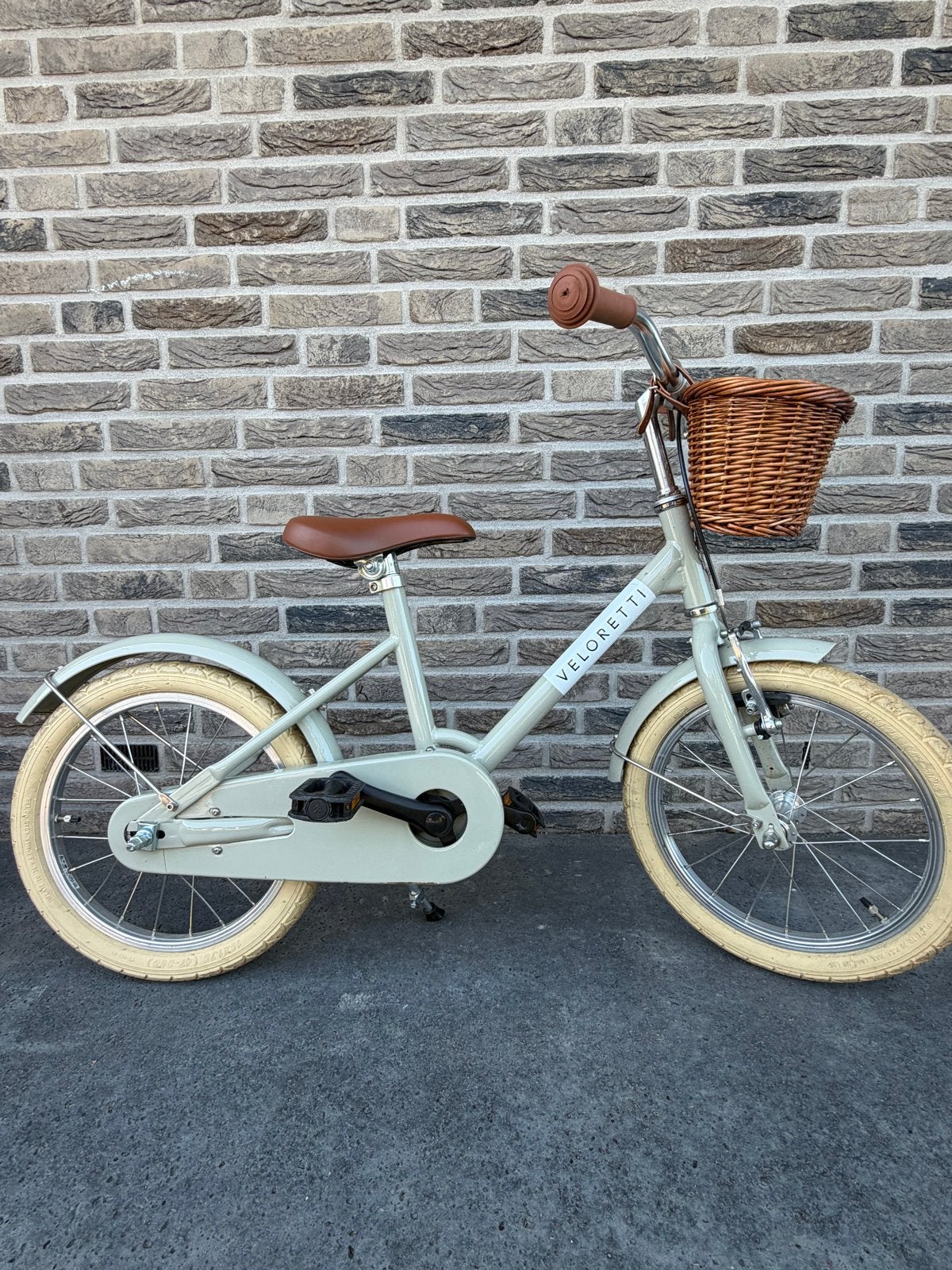 Veloretti Maxi kinderfiets 16 inch met mandje, Ophalen, Gebruikt, Velgrem, 16 tot 20 inch