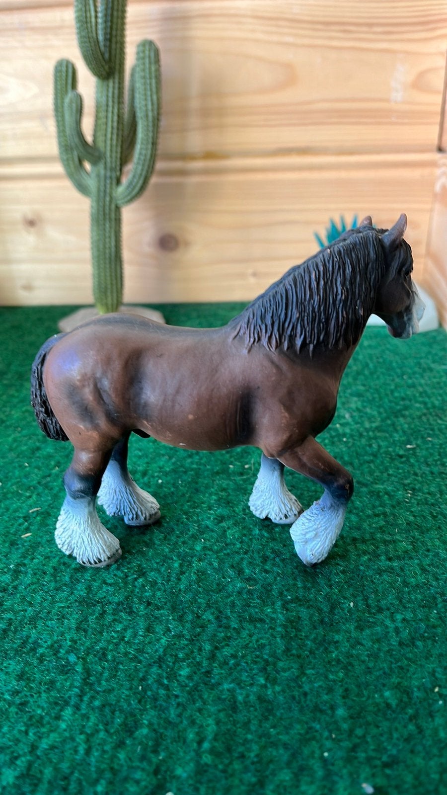 Schleich clysdale hengst 2000, Ophalen of Verzenden, Zo goed als nieuw, Paard, Beeldje of Figuurtje
