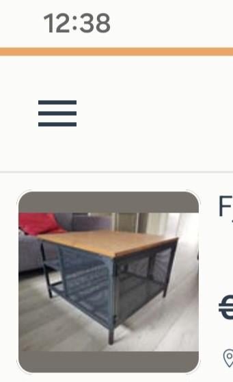 Gezocht ikea Fjallbo salontafel, 100 tot 150 cm, Zo goed als nieuw, Minder dan 50 cm, Rechthoekig