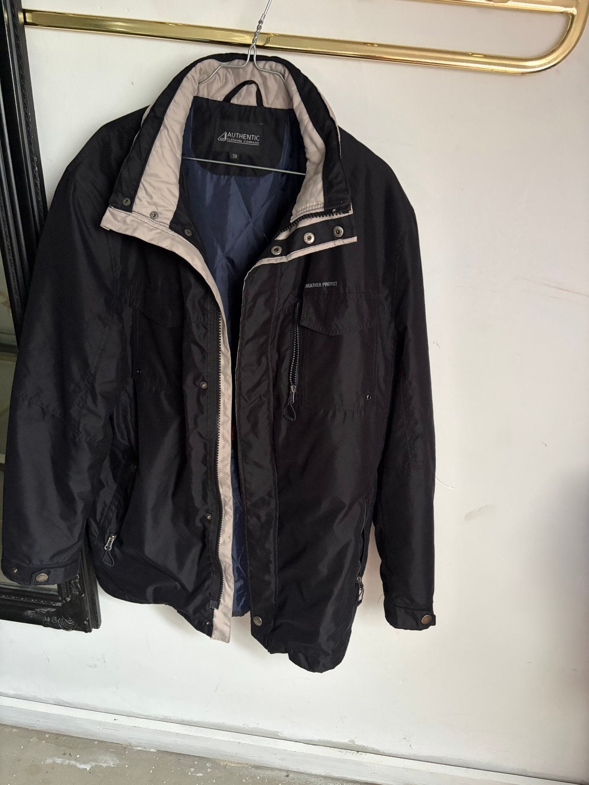 Authentic Clothing Company Weather Protect Jas Maat 50, Ophalen, Gedragen, Maat 48/50 (M), Zwart