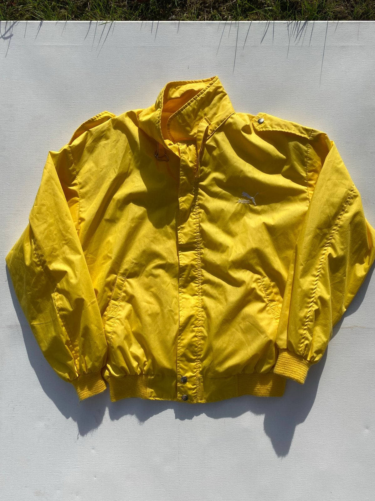 Twee kleurrijke retro Puma sportjassen uit de jaren '80, Ophalen of Verzenden, Gedragen, Maat 42/44 (L), Meerkleurig