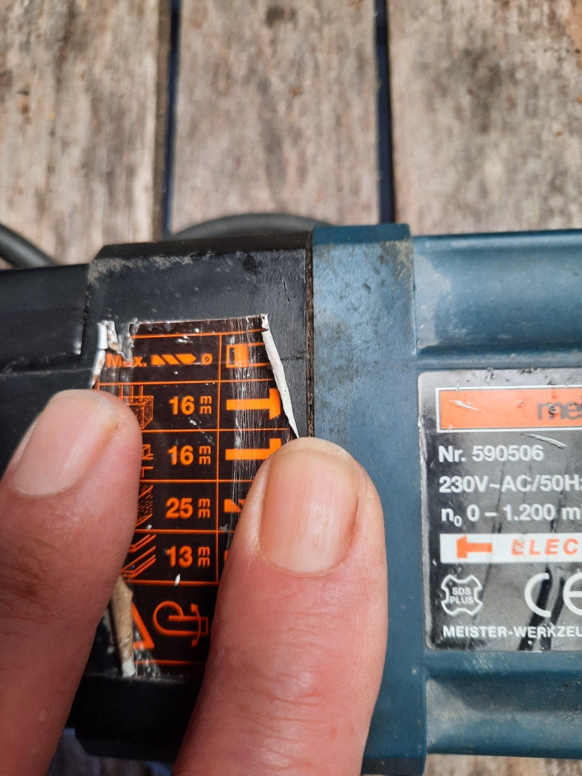 Goed werkende klopboormachine met boren en beitels, Ophalen, Gebruikt, Boormachine