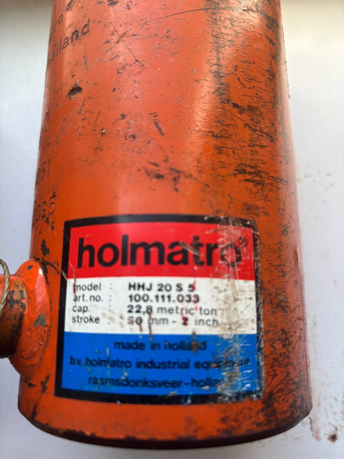 Holmatro plunjer/vijzel, Doe-het-zelf en Verbouw, Gereedschap | Handgereedschap, Ophalen, Zo goed als nieuw
