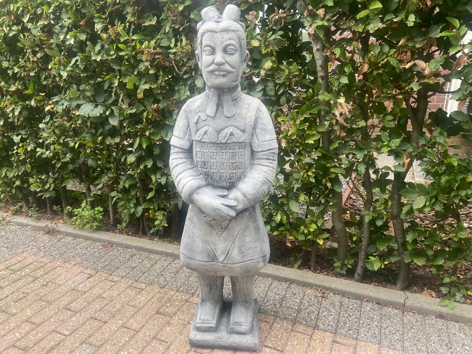 Nieuwe Betonnen Krijger , hoogte 110cm, Tuin en Terras, Ophalen, Nieuw, Beton, Mensenbeeld