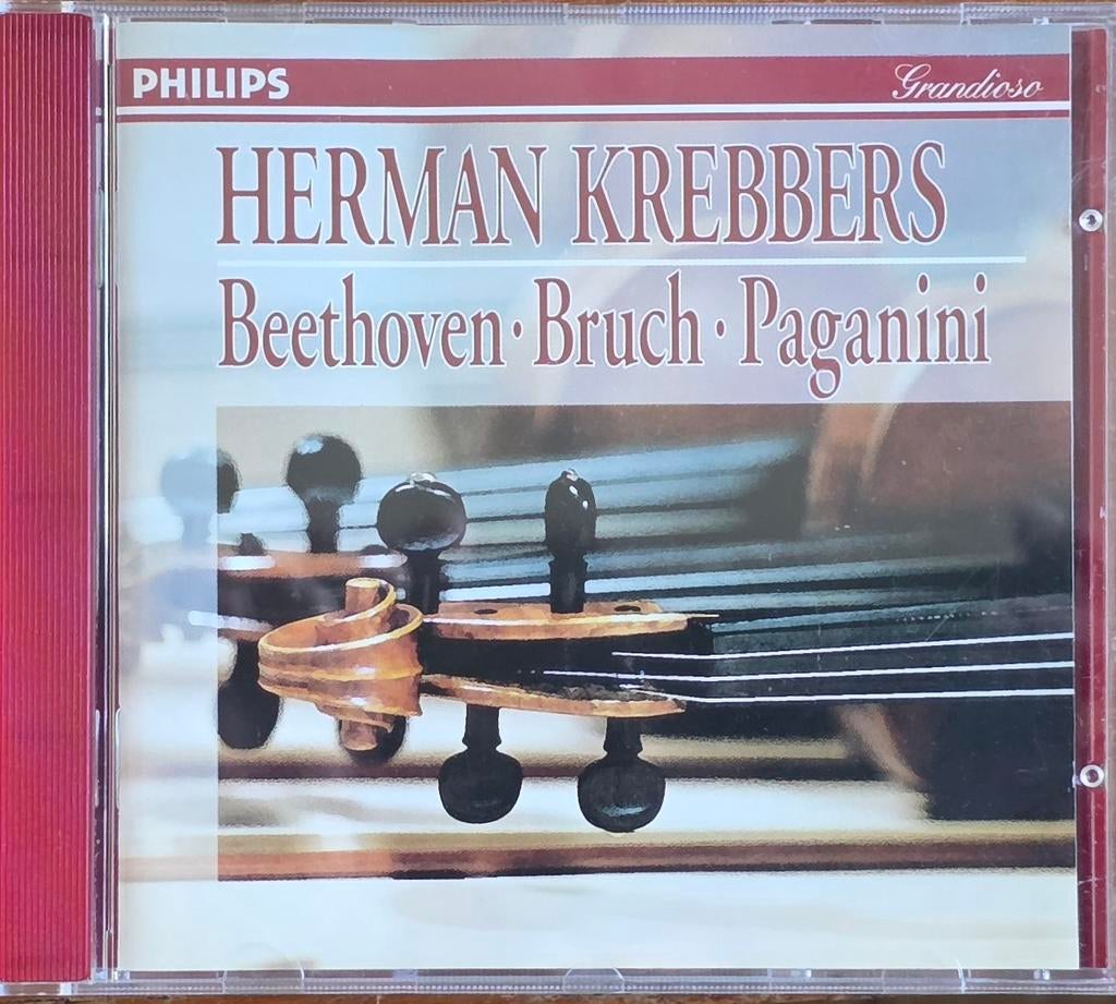 Herman Krebbers - Beethoven, Bruch, Paganini CD, Ophalen of Verzenden, Romantiek, Zo goed als nieuw, Orkest of Ballet