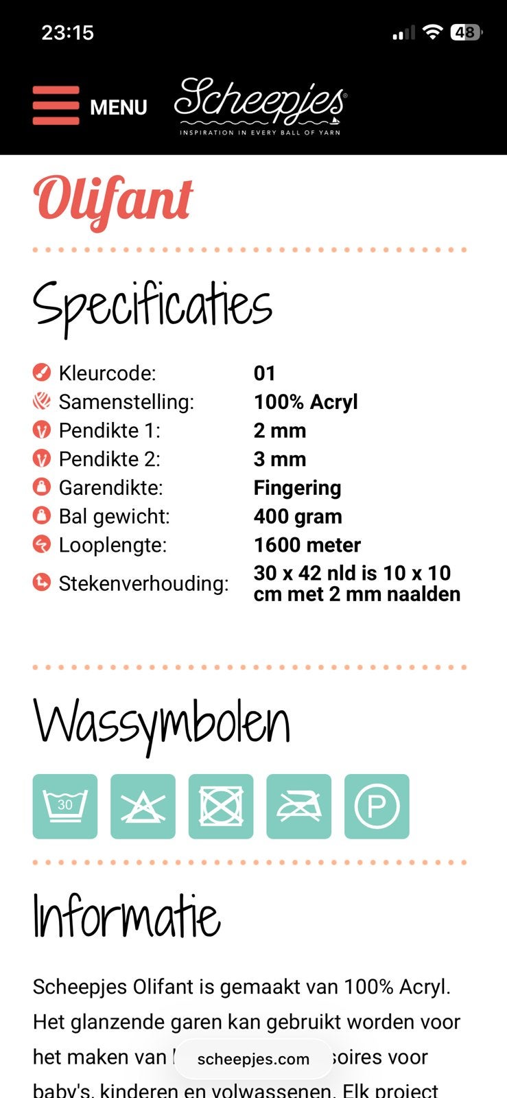 Scheepjes bol “olifant” gevraagd, Hobby en Vrije tijd, Breien en Haken, Ophalen of Verzenden, Nieuw, Breien of Haken, Wol of Garen