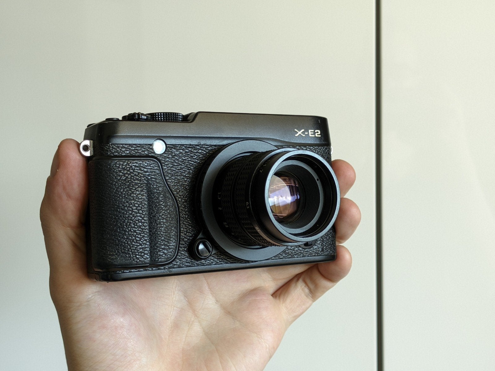 Fujifilm X-E2 16MP X-Trans APS-C with 35MM F1.7 Lens, Wi-Fi, Gebruikt, 16 megapixels, Ophalen of Verzenden, Fujifilm