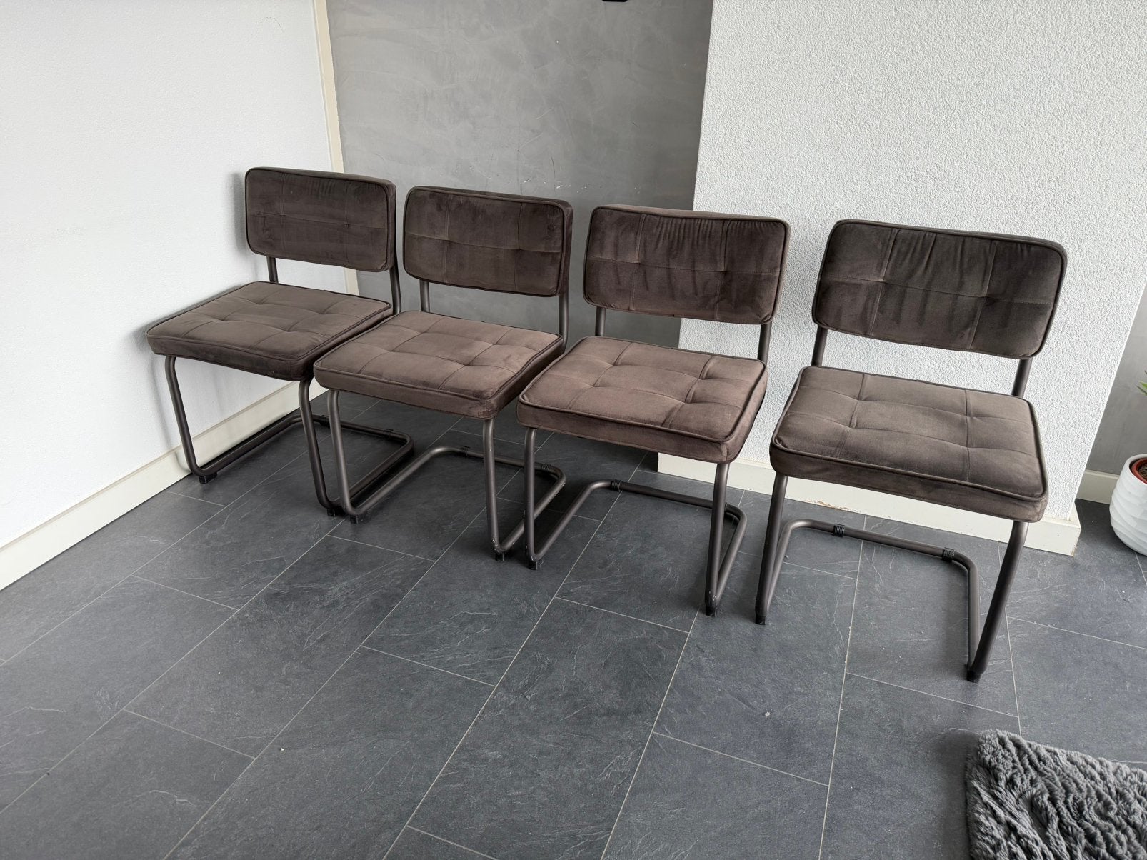 4 eetkamerstoelen, Huis en Inrichting, Stoelen, Gebruikt, Vier, Bruin, Ophalen