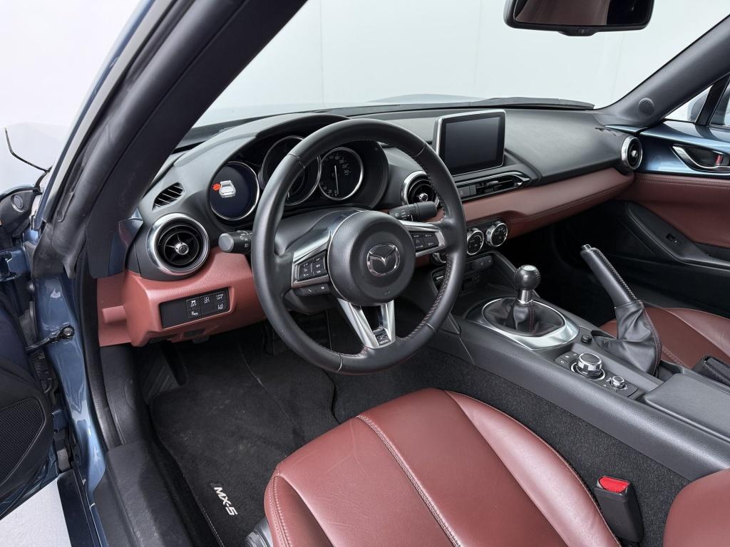 Mazda MX-5 RF 2.0 Skyactiv-G 160pk GT-M Nappa Brown Leather, Auto's, Mazda, Keurmerk '100% Onderhouden', 15 km/l, Euro 6, 4 cilinders