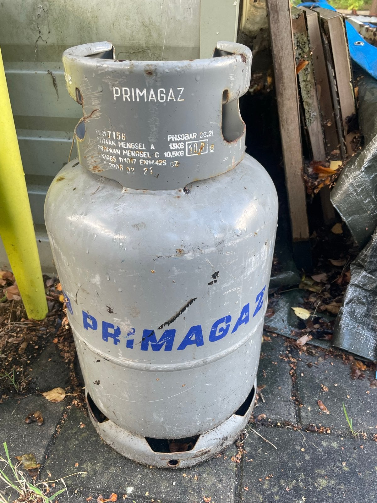 Primagaz gasfles - 10,5 kg (leeg), Ophalen, Gebruikt
