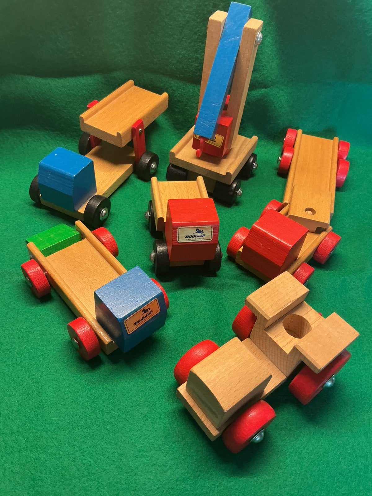 Houten speelgoed auto’s van Buchner (OPHALEN), Ophalen, Zo goed als nieuw, Duw- of Trekspeelgoed