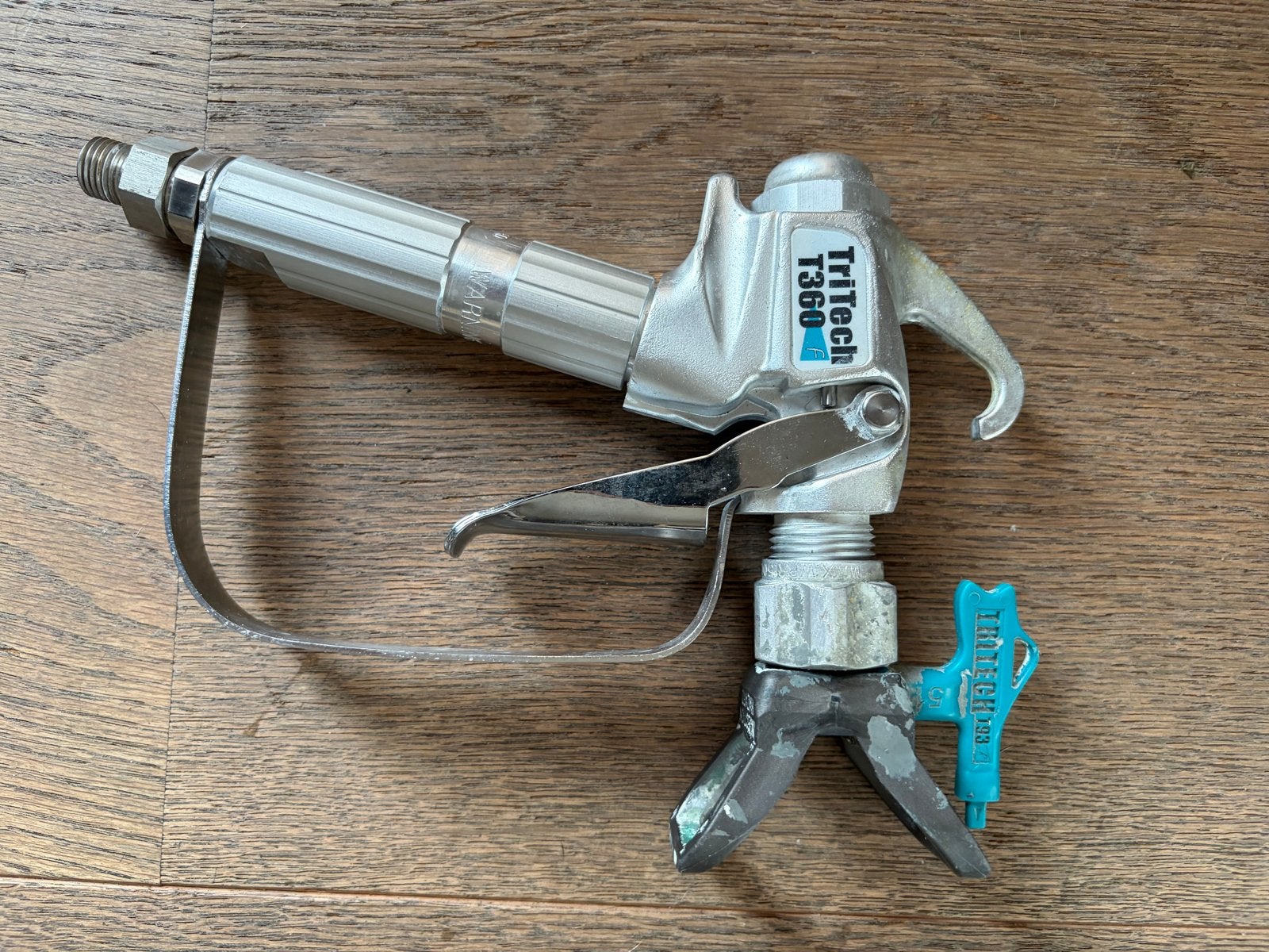 Tritech T360 Verfspuitpistool met accessoires, Ophalen of Verzenden, Zo goed als nieuw, Verfspuit of Verfpomp