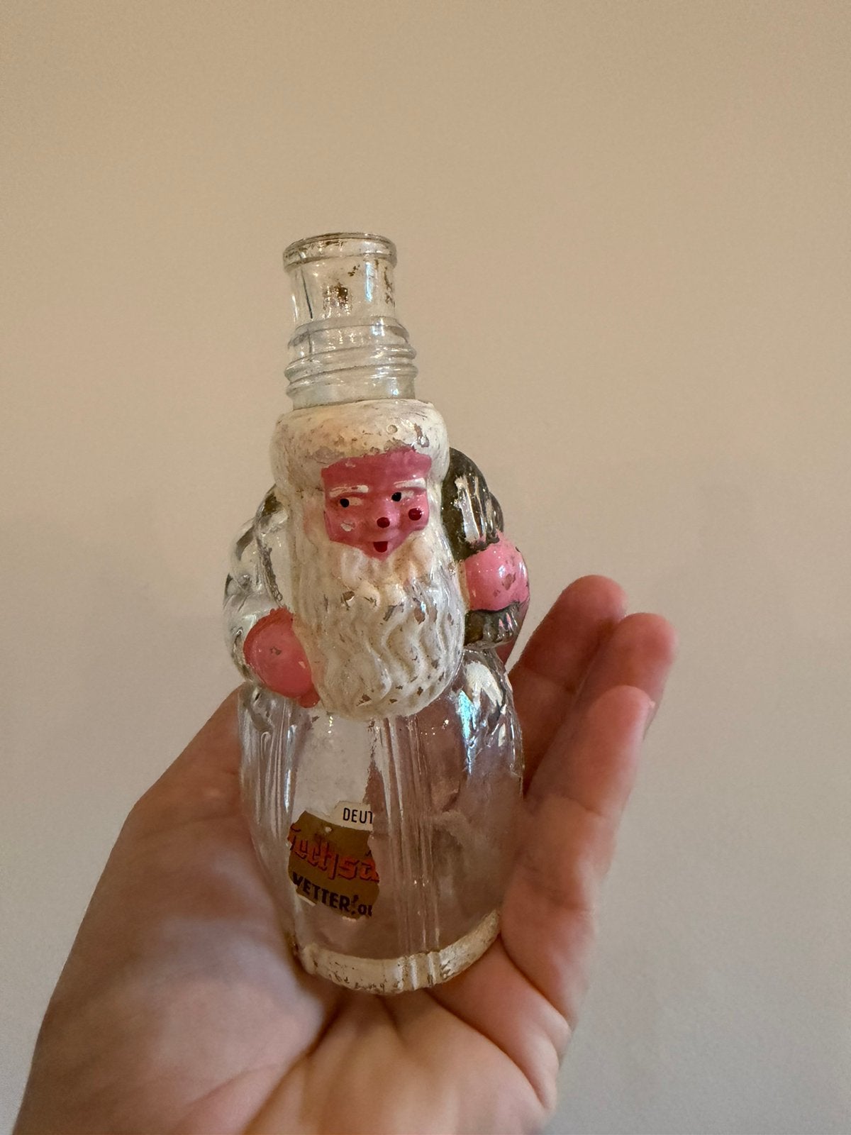 Kerstman likeur flesje Antiek, Ophalen of Verzenden, Gebruikt