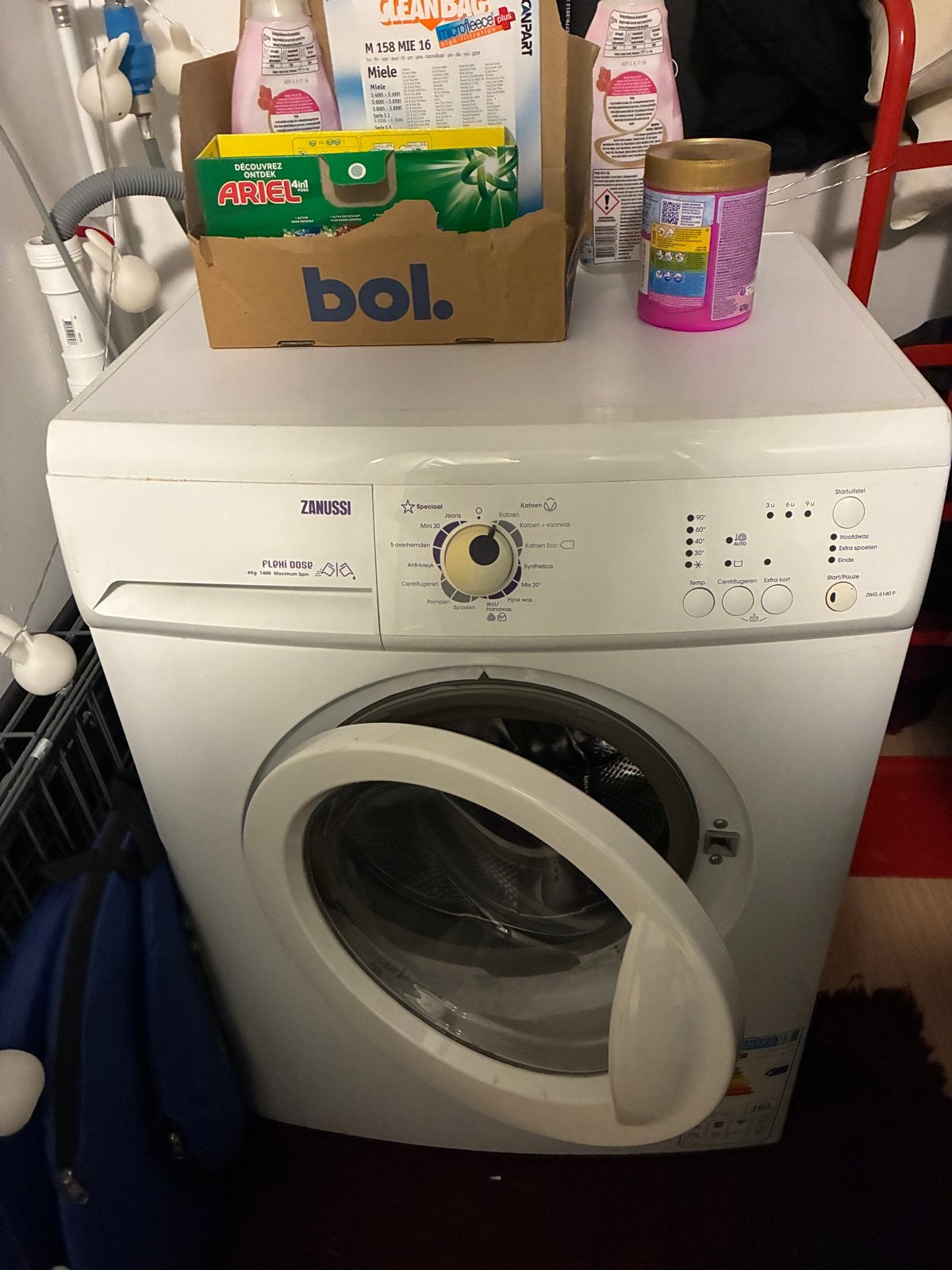 Zanussi Voorlader Wasmachine, Witgoed en Apparatuur, Ophalen, Gebruikt, Voorlader, 85 tot 90 cm
