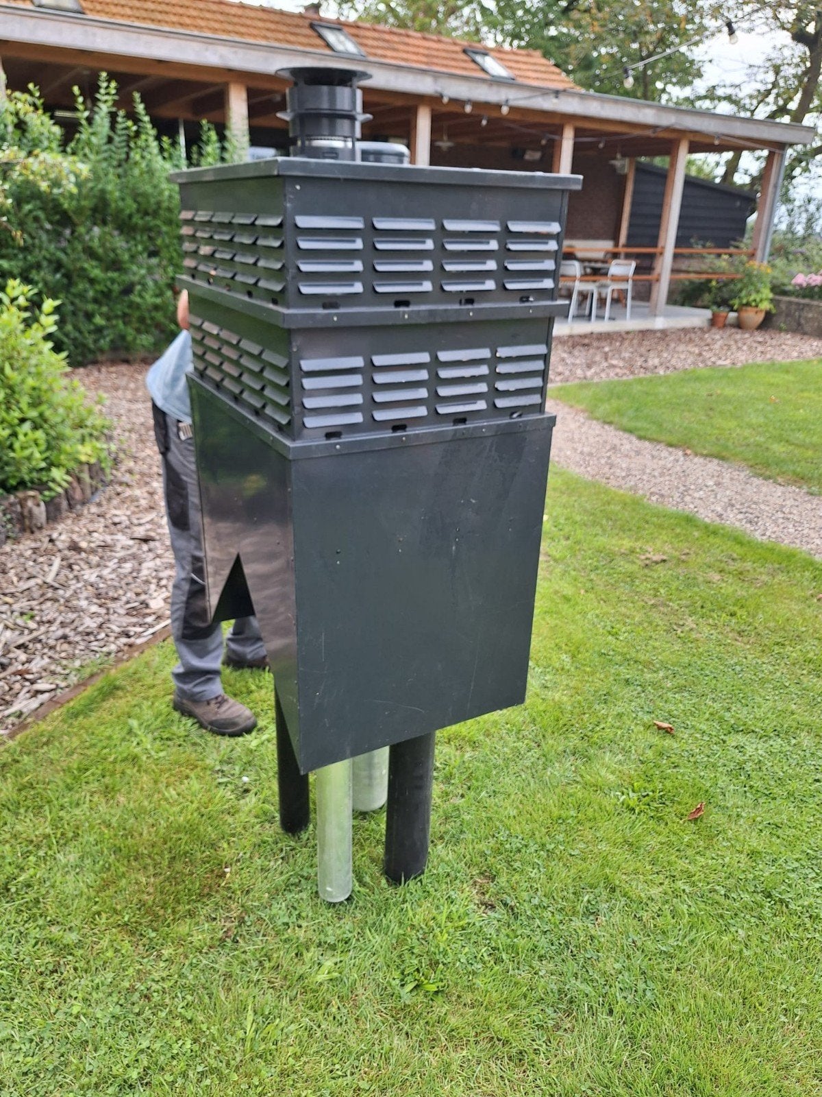 nieuwe schoorsteen voor op nok dak, Ophalen, Nieuw
