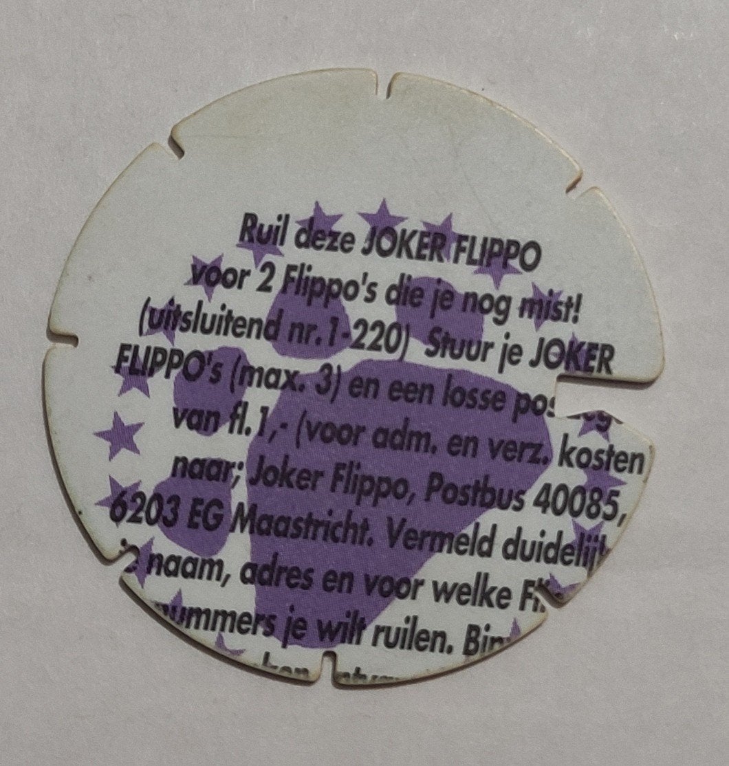 Zeldzame Flippo met drukfout - Joker Flippo, Verzamelen, Ophalen of Verzenden, Joker, Losse flippo's