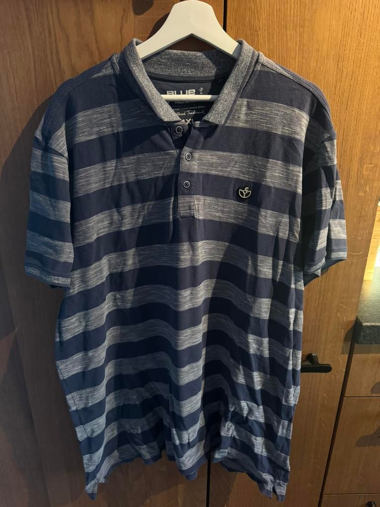 Heren polo 4XL, Kleding | Heren, Ophalen of Verzenden, Gedragen, Blauw, Shirt