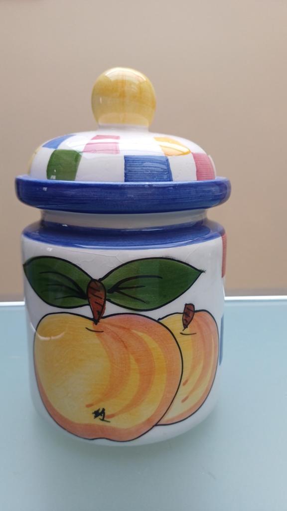 Charmante vintage keramische voorraadpot appels, Ophalen of Verzenden