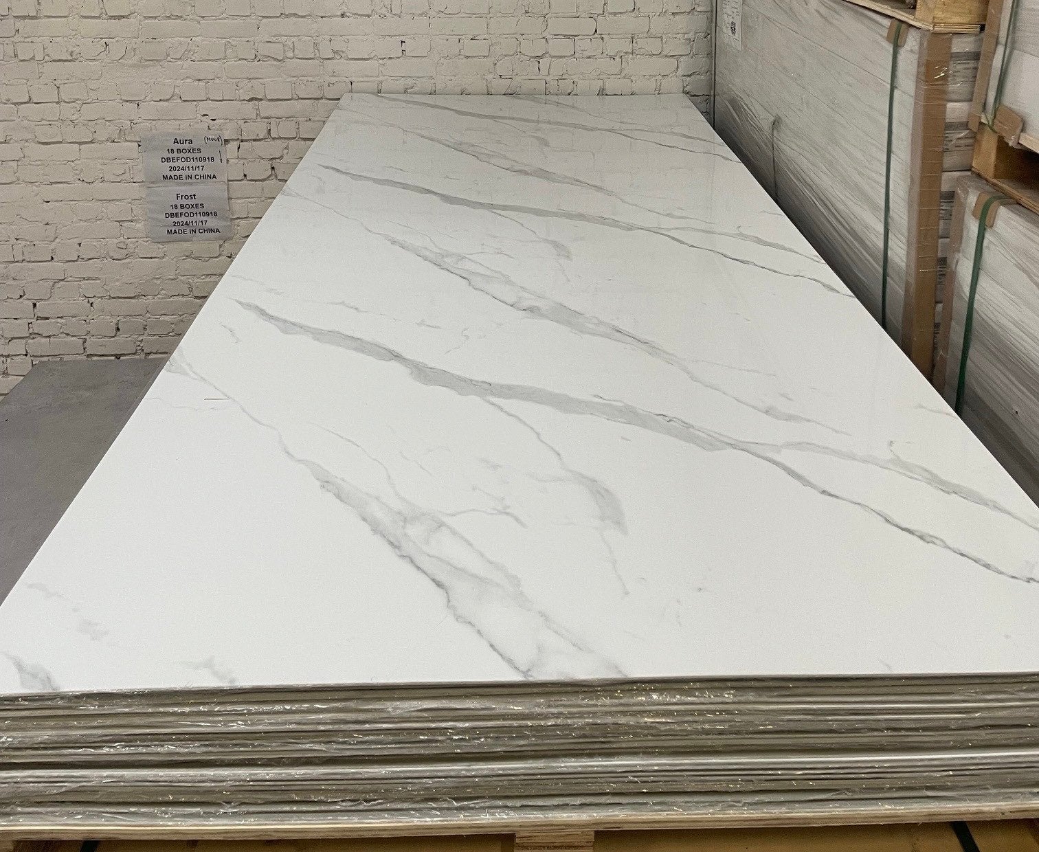 PVC wandpanelen marmer look €30 per stuk, Ophalen, Nieuw, Overige materialen, 20 tot 50 mm