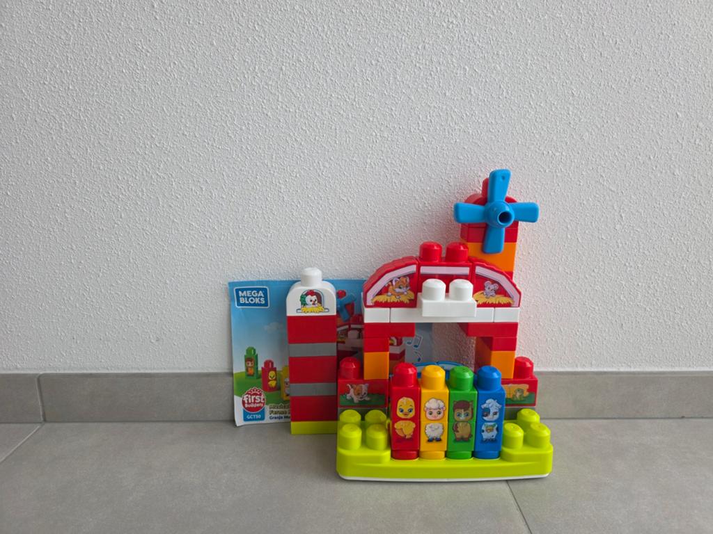 Fisher Price - Mega blocks - Musical Farm, Ophalen of Verzenden, Zo goed als nieuw, Speelset, Met geluid