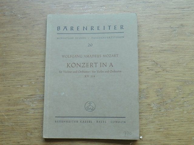 Mozart: Konzert in A voor Viool en Orkest (KV 219), Gebruikt, Klassiek, Ophalen of Verzenden, Viool of Altviool