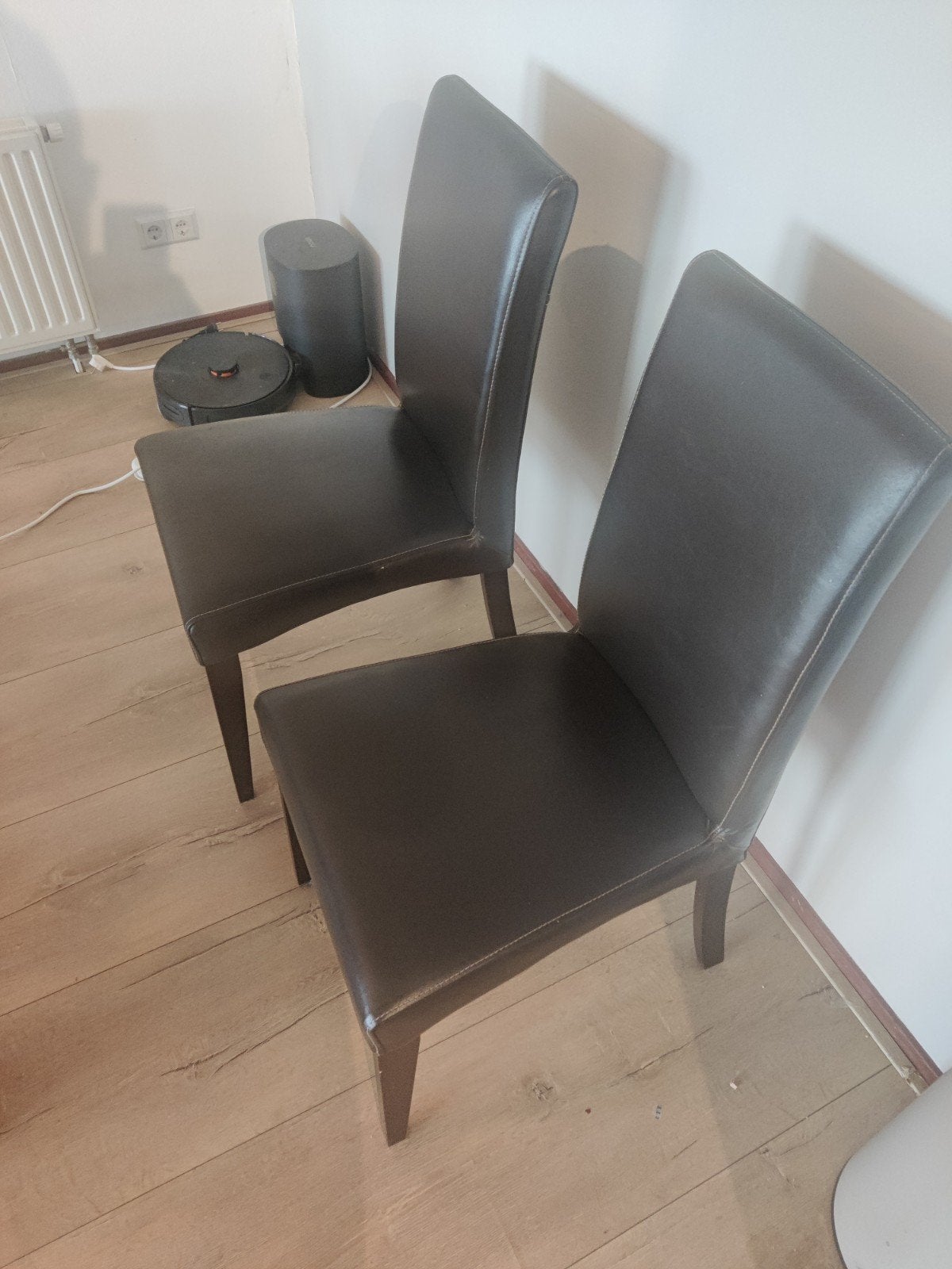 Donkerbruine eetkamerstoelen 4 stuks, Huis en Inrichting, Stoelen, Ophalen, Gebruikt, Bruin, Vier