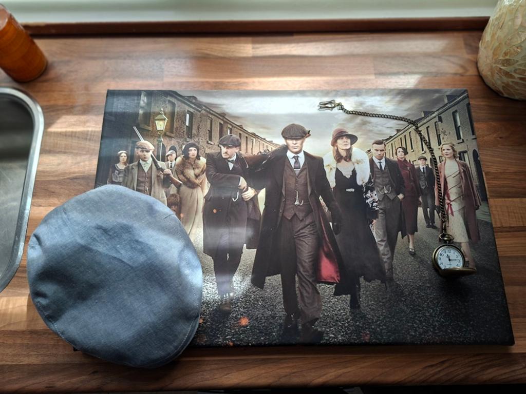 Peaky blinders canvas met accessoires, Ophalen, Schilderij, Minder dan 50 cm