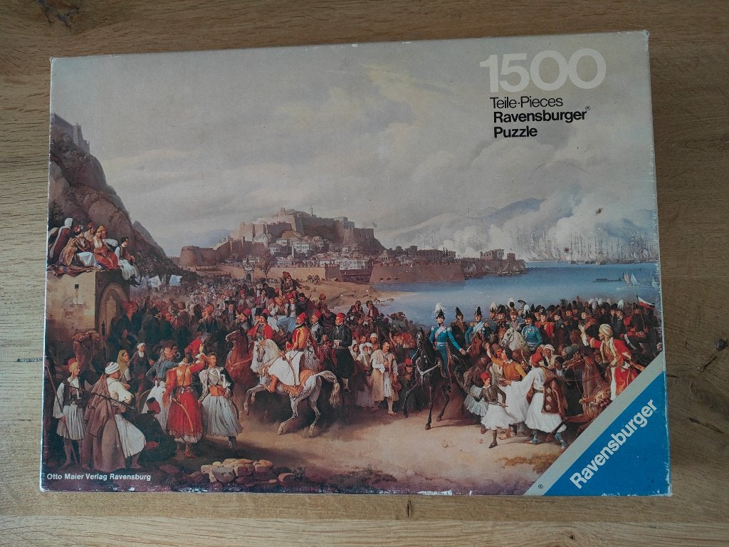 Ravensburger puzzel Intocht van koning Otto in Nauplia 1500, Ophalen of Verzenden, 500 t/m 1500 stukjes, Gebruikt, Legpuzzel