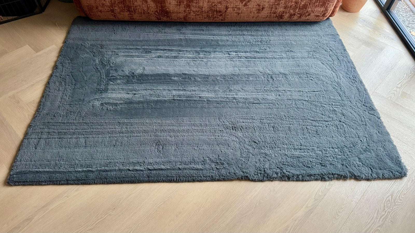 Hoogpolig antraciet vloerkleed | 160x230 - 2 stuks, Ophalen, Zo goed als nieuw, Rechthoekig, 200 cm of meer