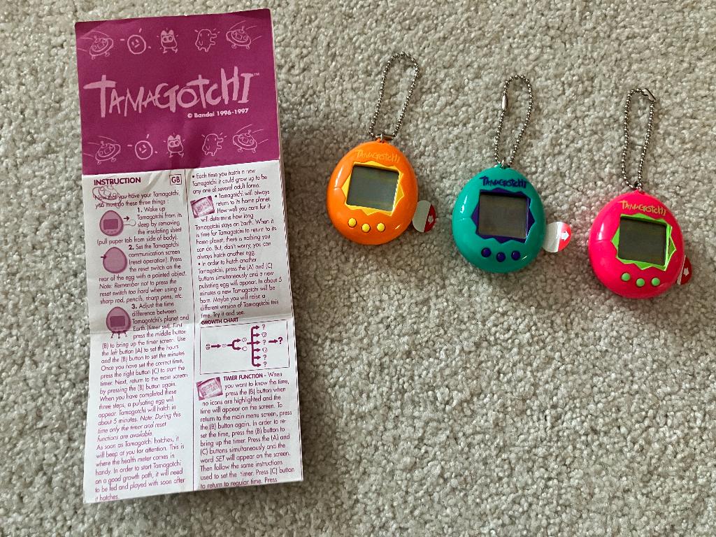 Tamagotchi 3 stuks Bandai 1997 Gen 1, Ophalen of Verzenden, Zo goed als nieuw