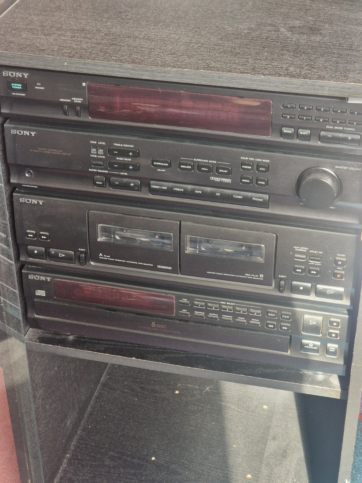 Sony Hifi Set - Cassettedeck, CD-speler, Tuner, Versterker, Ophalen, Gebruikt, Losse componenten, Cassettedeck