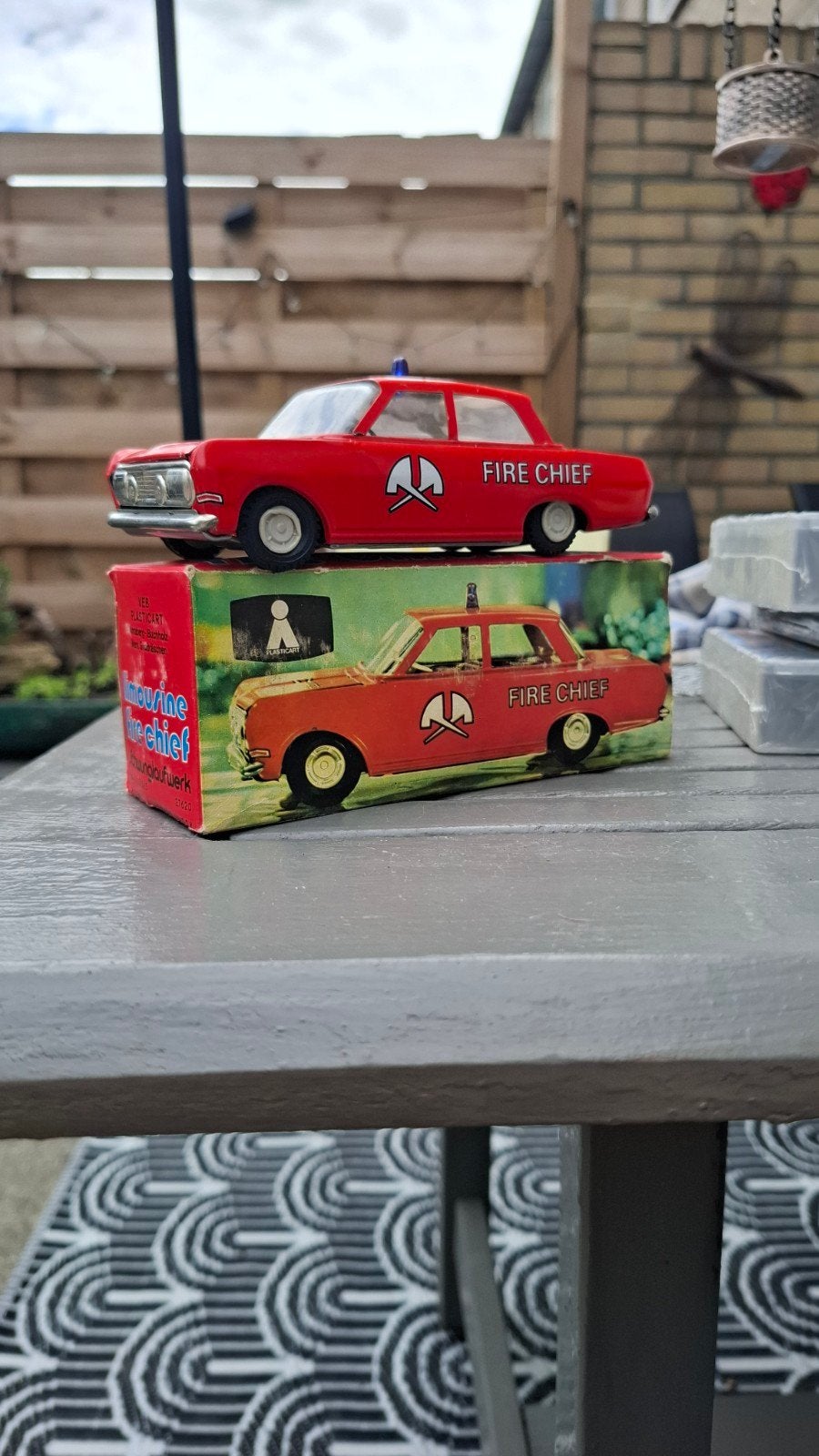 Vintage Brandweerauto Speelgoed met Originele Doos, Ophalen of Verzenden, Gebruikt