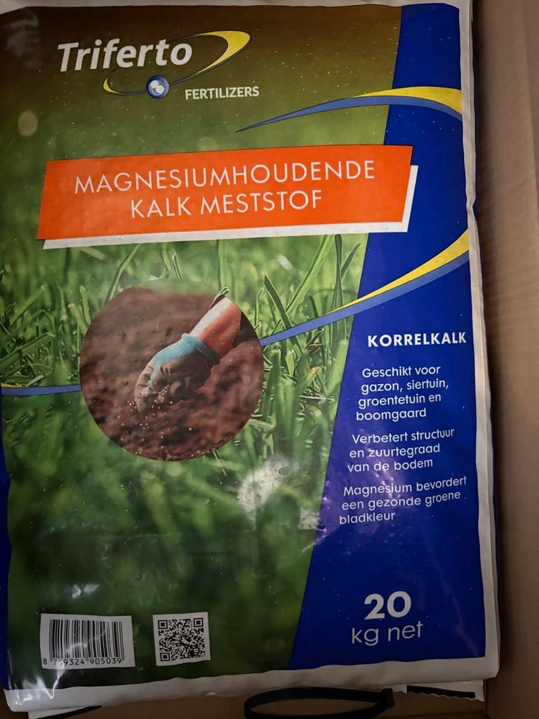 Triferto Magnesiumhoudende Kalk Meststof 20kg, Ophalen, Mest