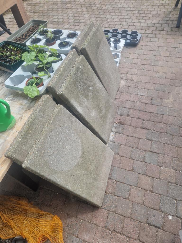 6 stuks 60x40 betontegels, Tuin en Terras, Tegels en Klinkers, Gebruikt, Ophalen of Verzenden, Minder dan 5 m², Beton