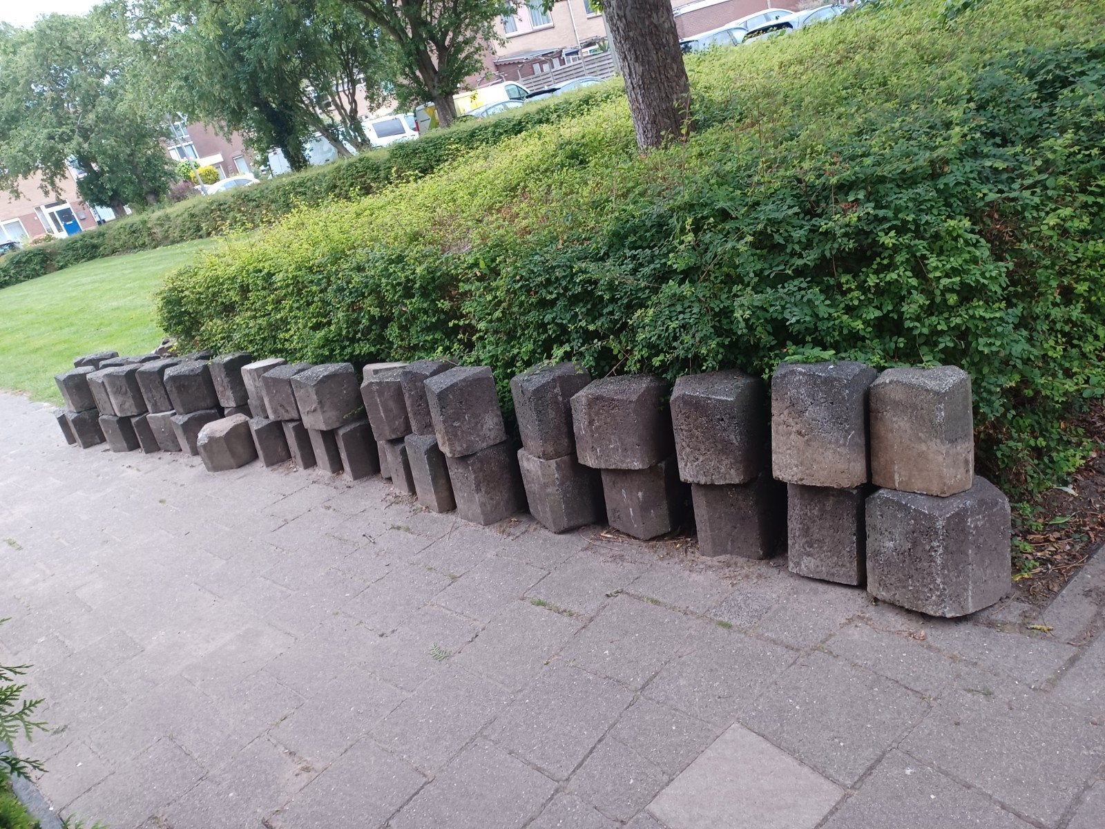 Gebruikte betonnen palissaden/blokken, Overige materialen, Gebruikt, Overige typen, Ophalen of Verzenden