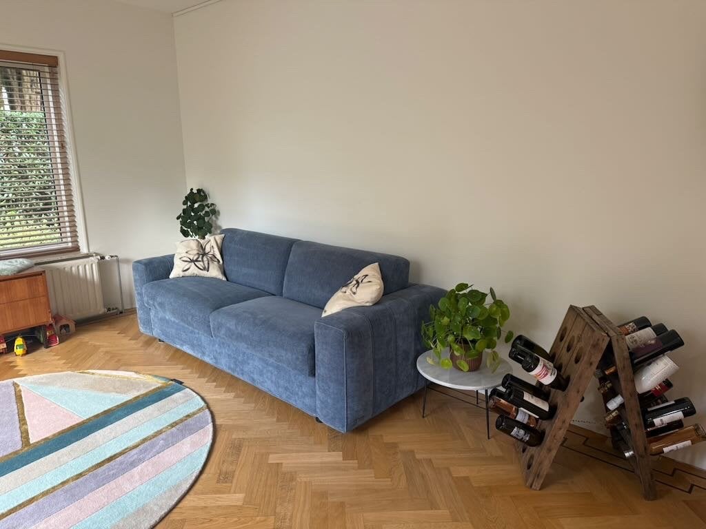 Luxe slaapbank - Premium merk Pol 74 - Made in Italy, Ophalen, Blauw, Tweepersoons, Zo goed als nieuw