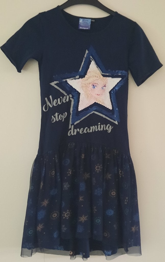 Desigual Frozen zomer jurkje 11-12 jaar, Gebruikt, Desigual, Meisje, Ophalen of Verzenden