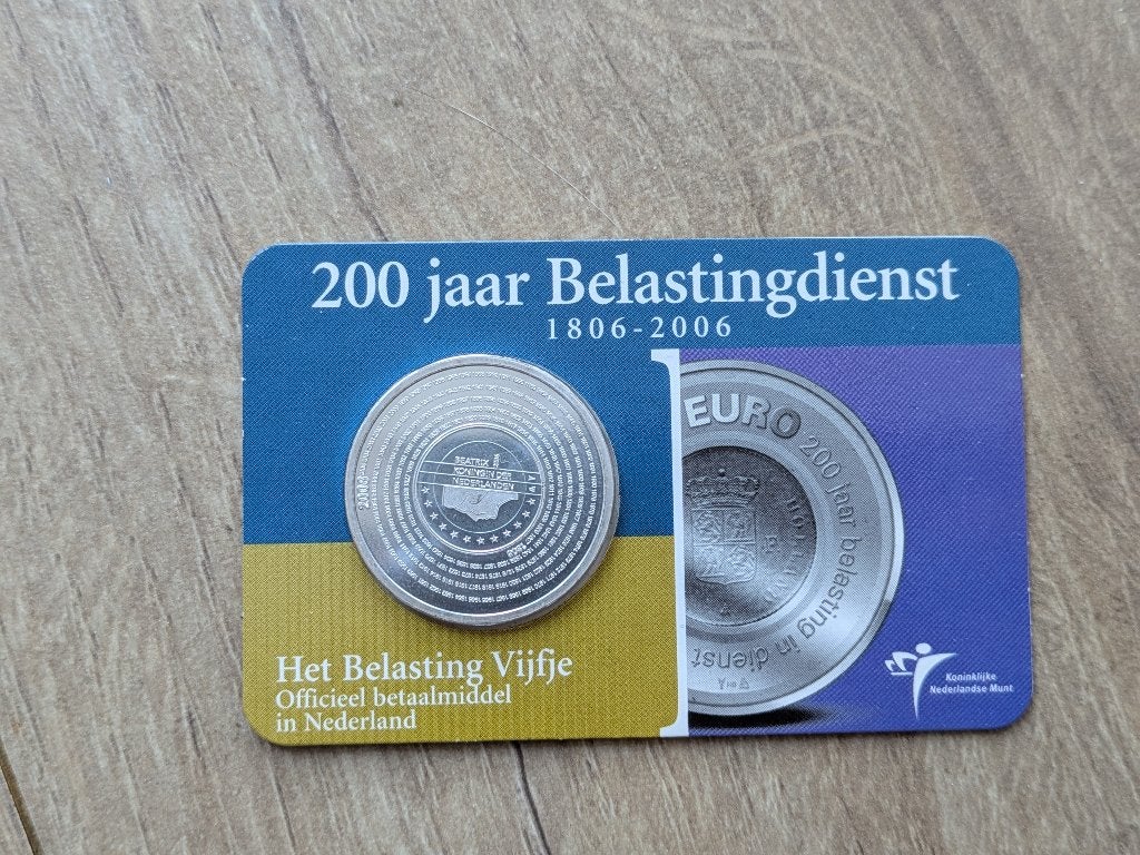 Het Belasting Vijfje, Postzegels en Munten, Munten | Nederland, Ophalen, Koningin Beatrix, Zilver, Euro's