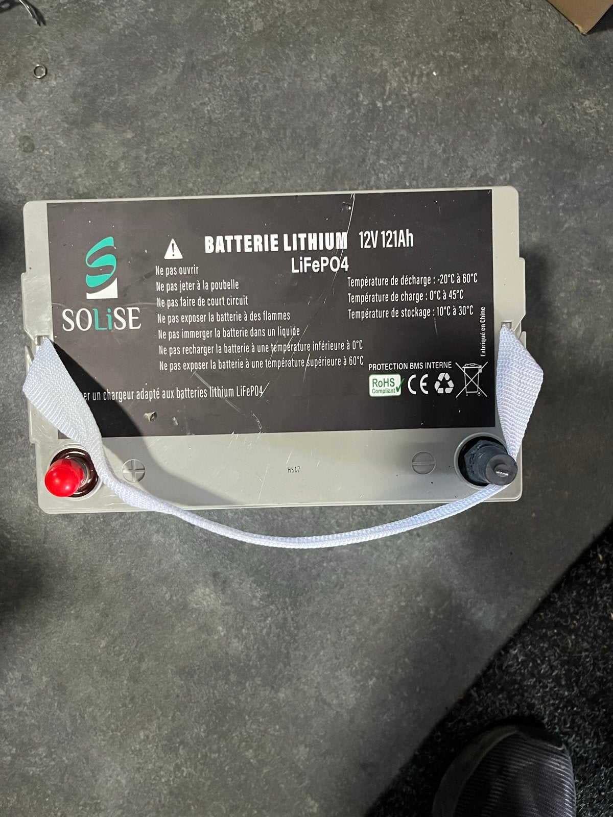 2x Solise Lithium Accu 12V 121Ah LiFePO4 - ZGAN, Ophalen of Verzenden, Gebruikt