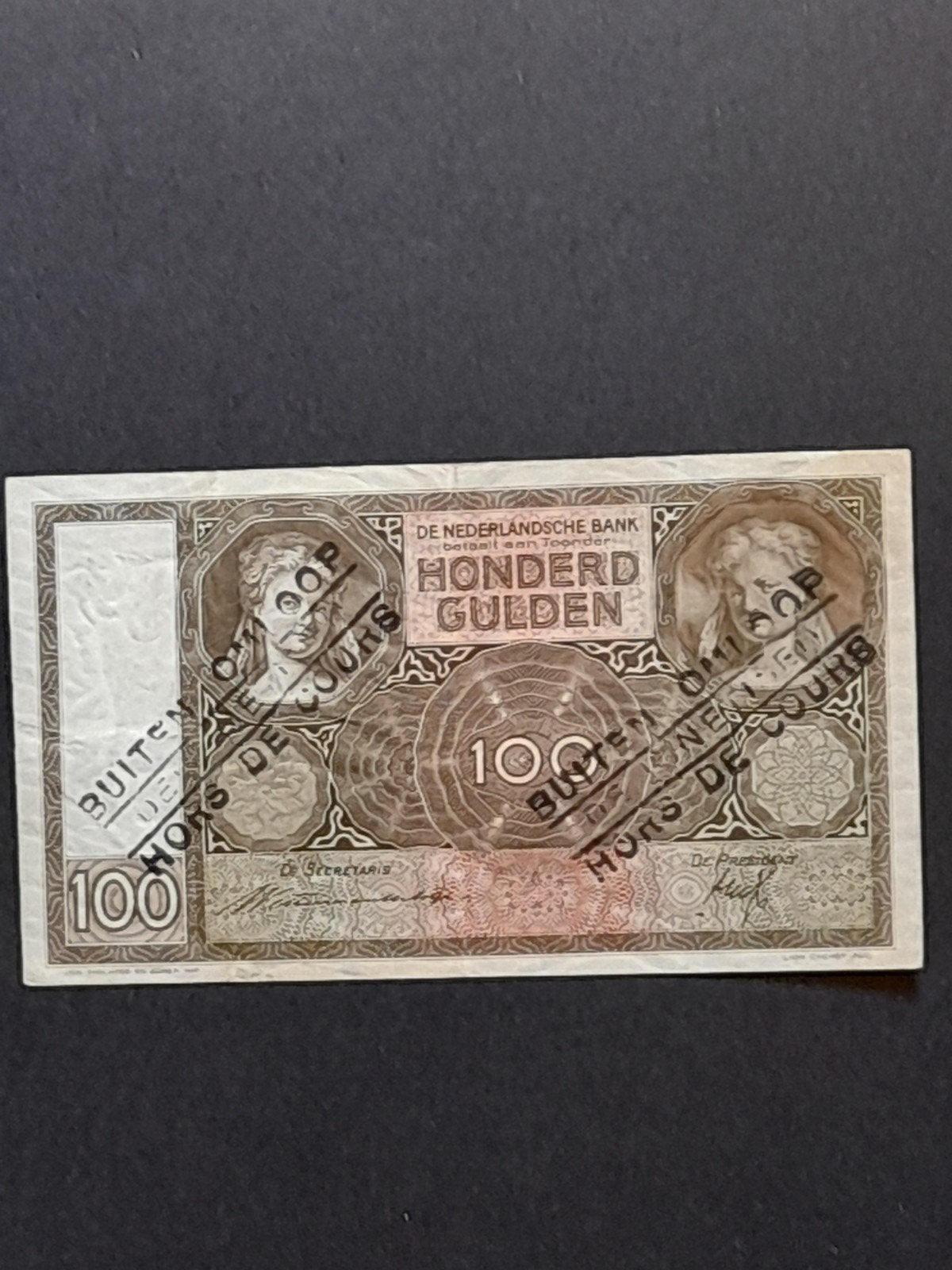 100 gulden 1939 PL 97c1 buiten omloop, Ophalen of Verzenden, 100 gulden